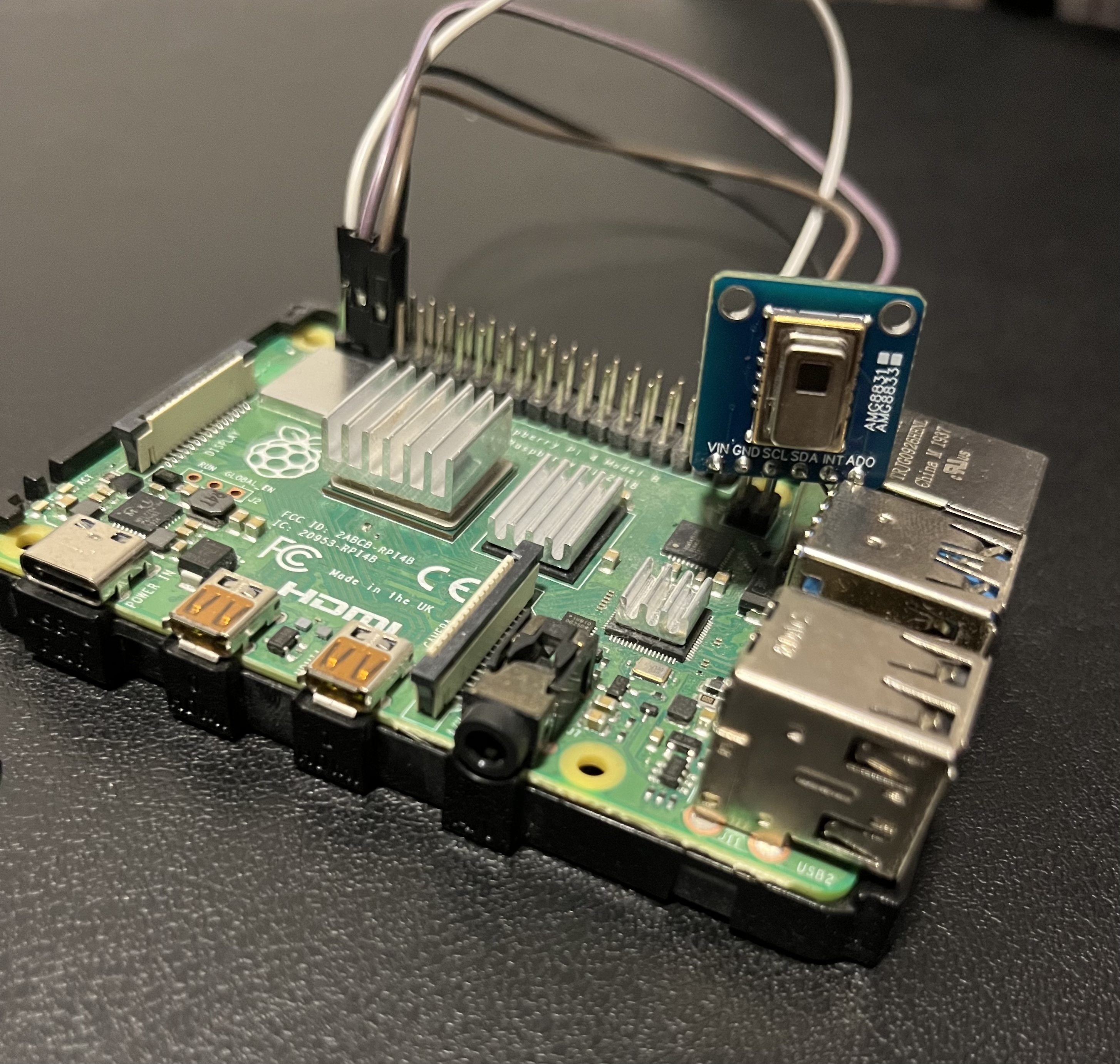 AMG8833 and Raspberry PI assembled AMG8833 and Raspberry PI assembled